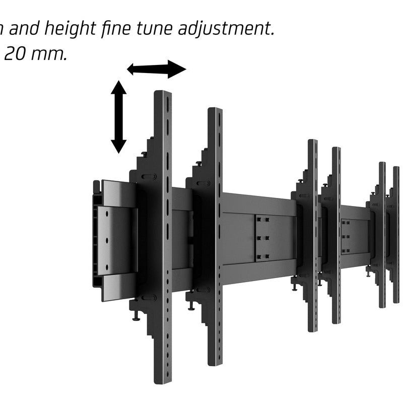 Dark Slate Gray Multibrackets M Public Video Wall Stand 9-Screens 40-55" Black