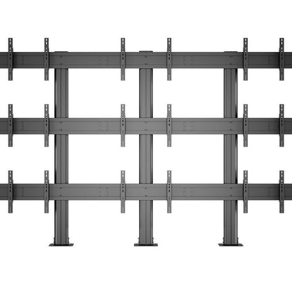 Dim Gray Multibrackets M Public Video Wall Stand 9-Screens 40-55" Black