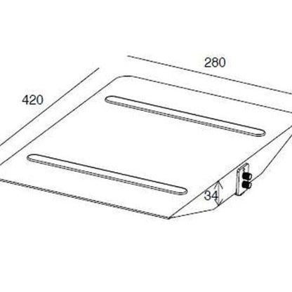 White Smoke Multibrackets M Public Display Stand Shelf Black