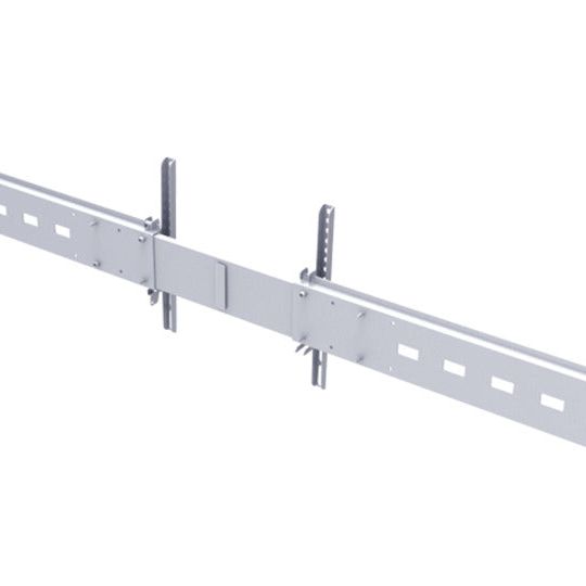 Light Gray Multibrackets M Public Display Stand Dual Screen Mount 40-55" Silver