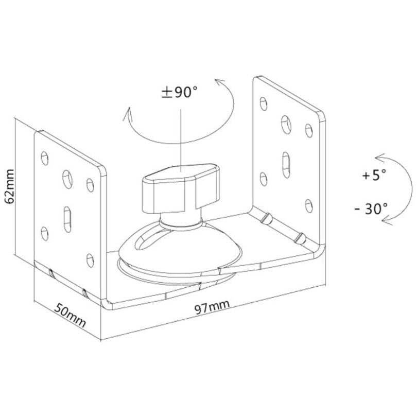 Light Gray Multibrackets M Speaker Mount White