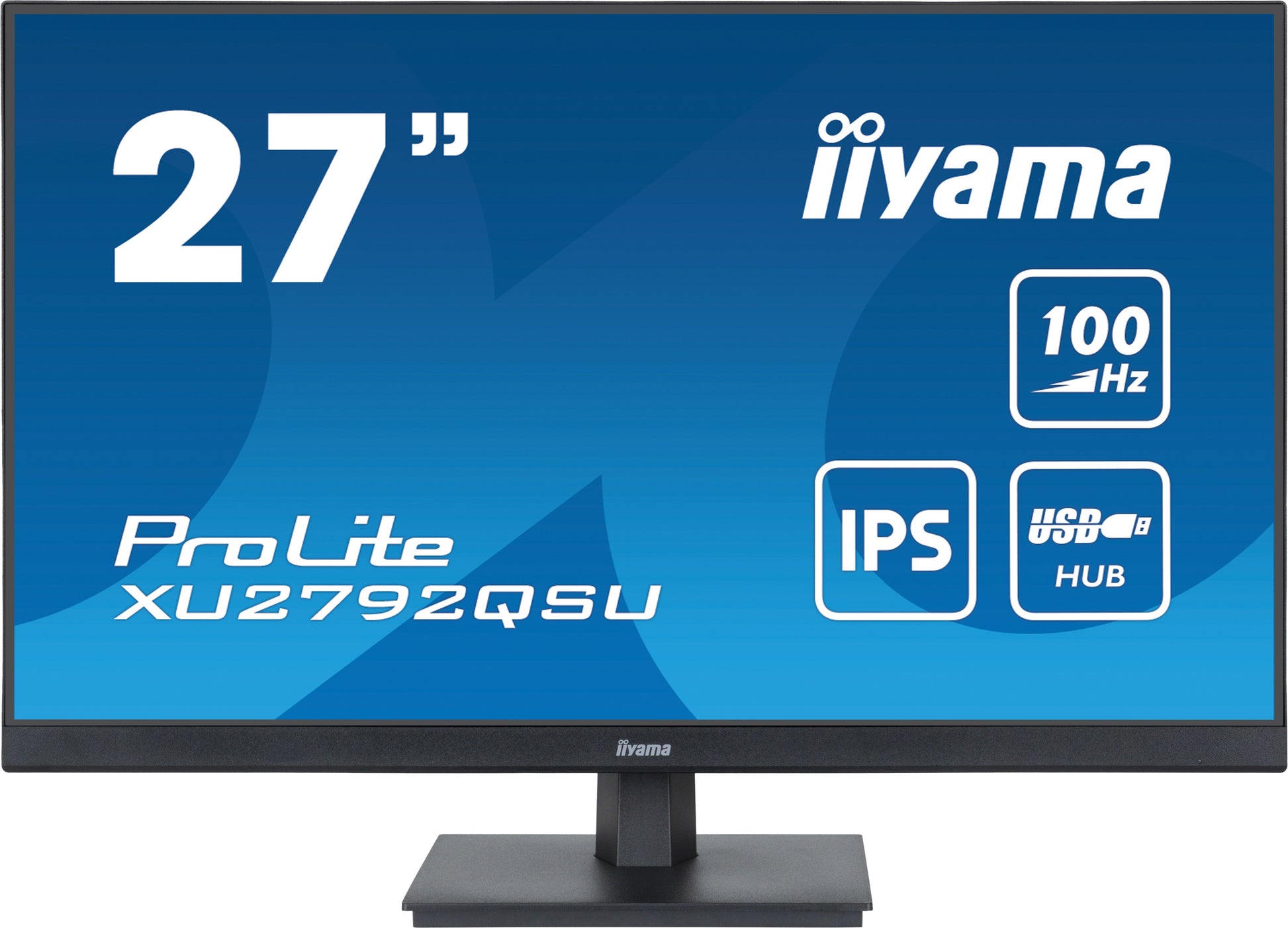 Dark Cyan iiyama ProLite XU2792QSU-B6 27" WQHD IPS technology panel with USB hub and 100Hz refresh rate