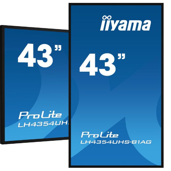 Dark Cyan iiyama ProLite LH4375UHS-B1AG 43" IPS 4K UHD 24/7 Digital Signage Display with Android OS