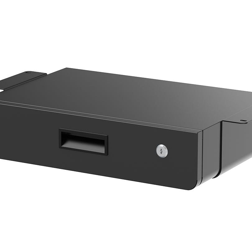 Dark Slate Gray Multibrackets M Under Desk Drawer Lockable, Black