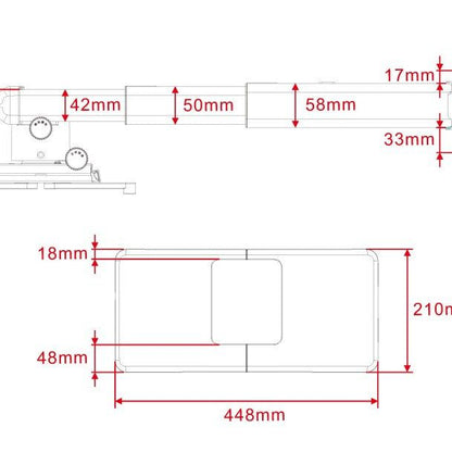 White Smoke Multibrackets M Projector Mount Short Throw Deluxe 300-700 Medium