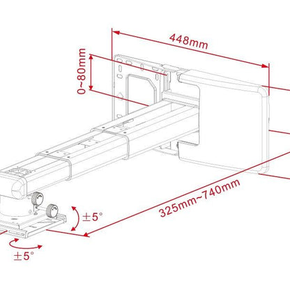 White Smoke Multibrackets M Projector Mount Short Throw Deluxe 300-700 Medium
