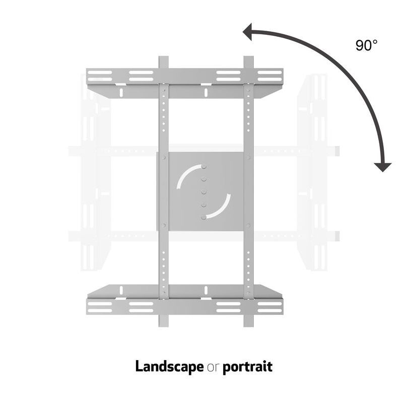 Light Gray Multibrackets M Public Display Stand Single Screen Mount Silver