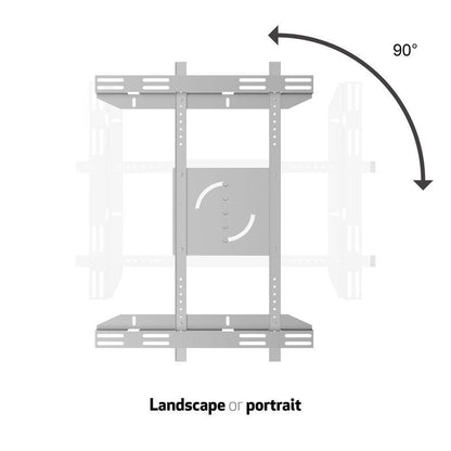Light Gray Multibrackets M Public Display Stand Single Screen Mount Silver