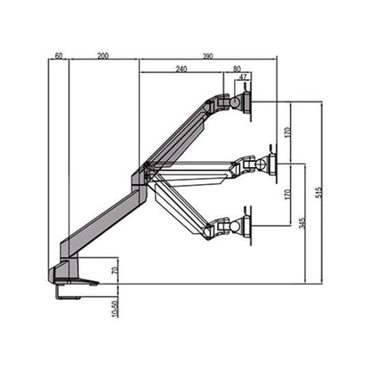 Gray Multibrackets M VESA 75 100 Duo Quick Release Plate Black