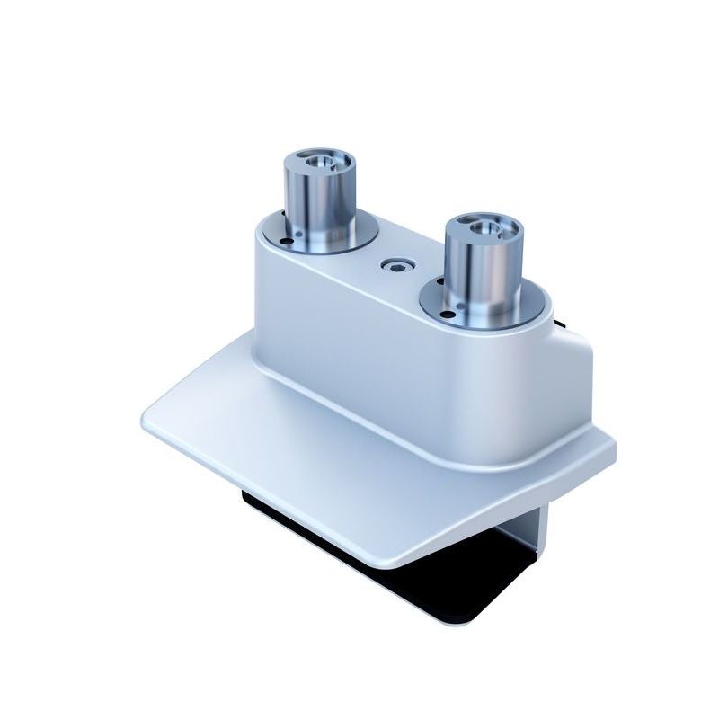 Light Steel Blue Multibrackets M Duo Deskmount Silver