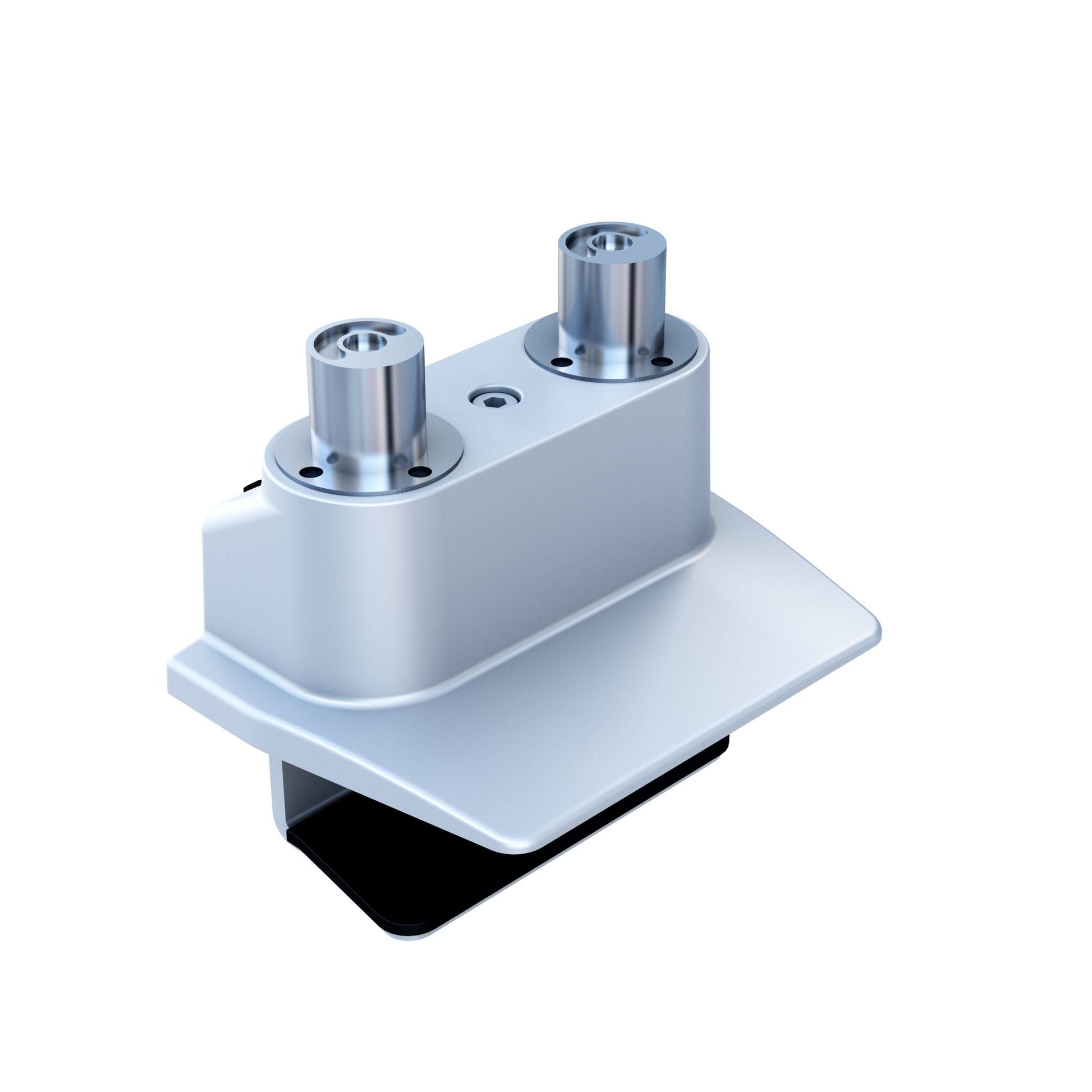 Light Steel Blue Multibrackets M Duo Deskmount Silver