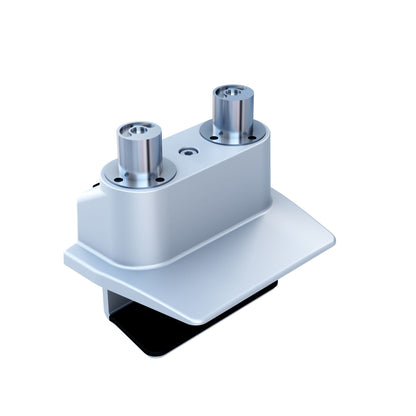 Light Steel Blue Multibrackets M Duo Deskmount Silver