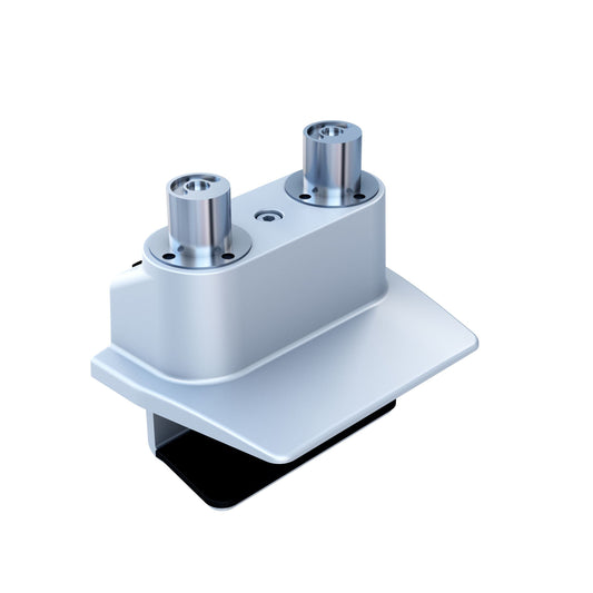 Light Steel Blue Multibrackets M Duo Deskmount Silver