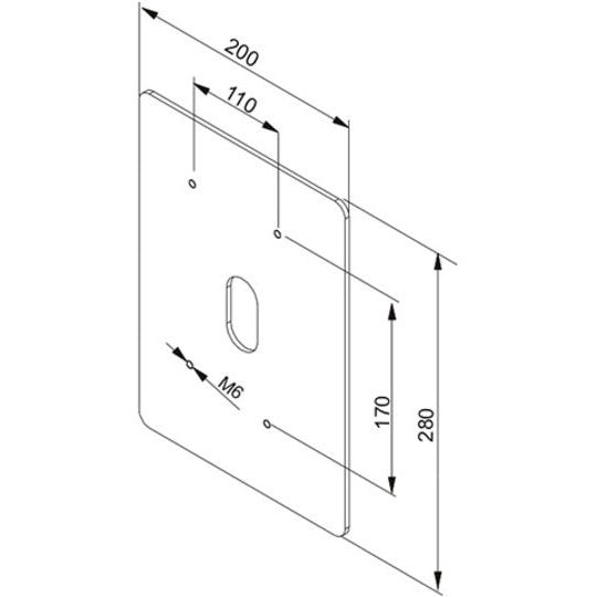 White Smoke Multibrackets M Projector Holder Adapter Plate Motorized Mount HD/SD