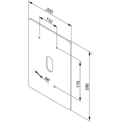 White Smoke Multibrackets M Projector Holder Adapter Plate Motorized Mount HD/SD