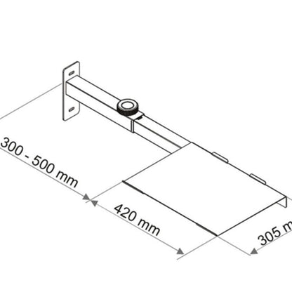 Light Gray Multibrackets M Computer Shelf Motorized Mount White HD/SD