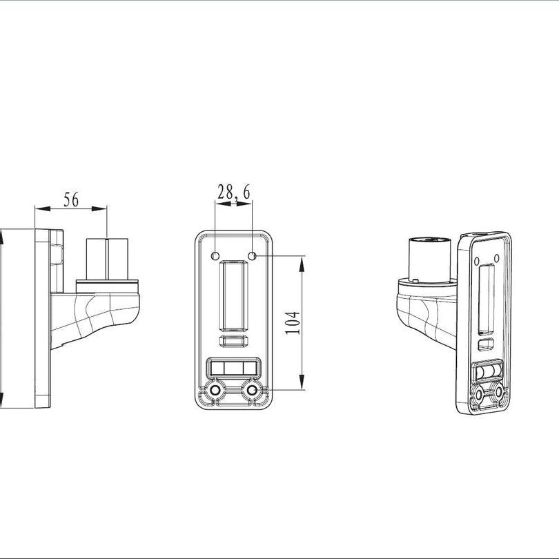 Light Gray Multibrackets M Wall Adapter Single Silver