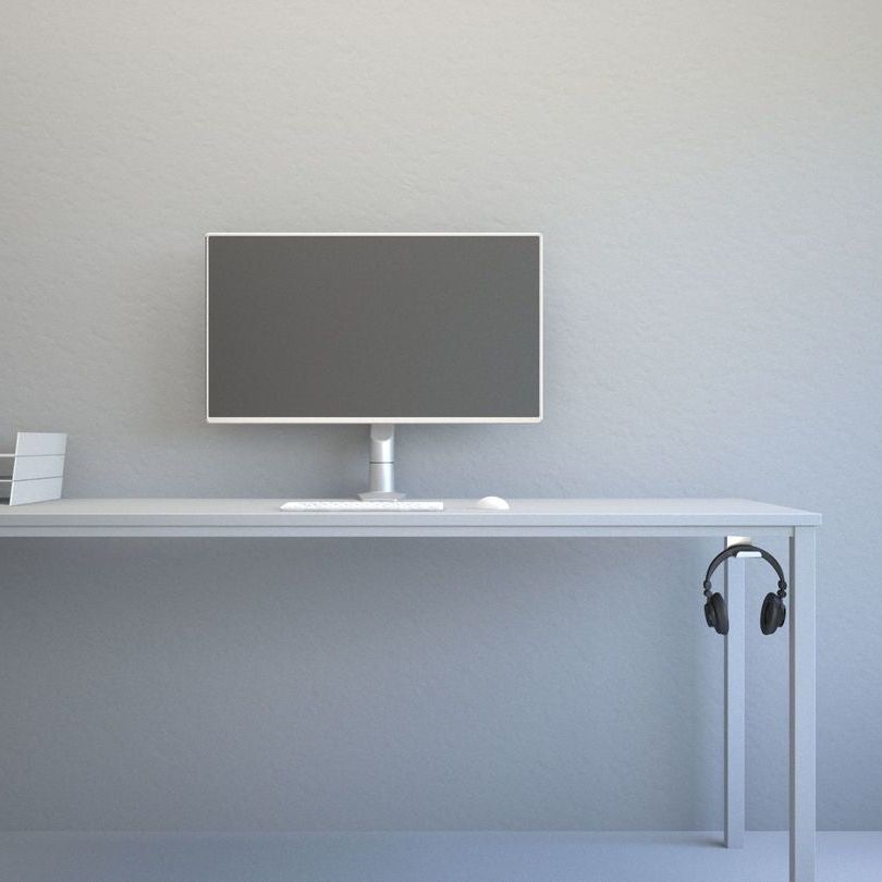 Dark Gray Multibrackets M Headset Holder Desk White