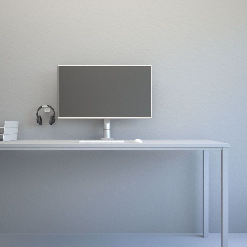 Dark Gray Multibrackets M Headset Holder Desk White