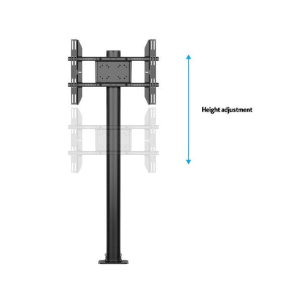 Dim Gray Multibrackets M Display Stand 180 Single Black w. Floormount