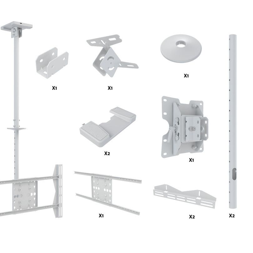 Light Gray Multibrackets M Public Ceilingmount Large Single White 3000