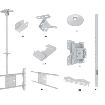 Light Gray Multibrackets M Public Ceilingmount Large Single White 3000