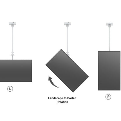 Dim Gray Multibrackets M Public Ceilingmount Large Back to Back White 3000