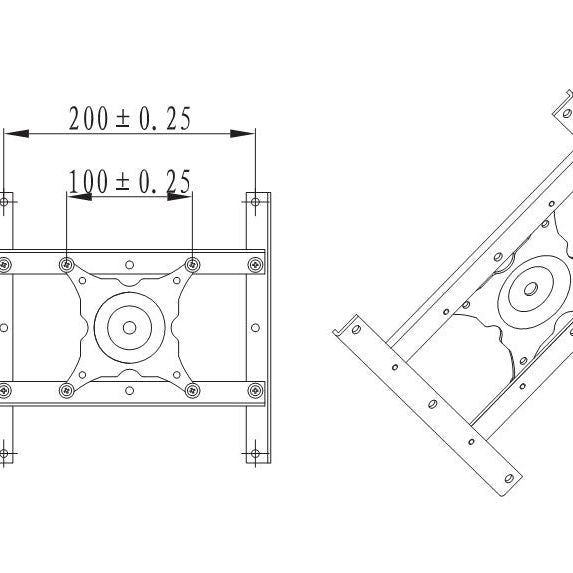 Dark Slate Gray Multibrackets M Gas Lift VESA Adapter 200x200