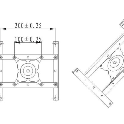 Dark Slate Gray Multibrackets M Gas Lift VESA Adapter 200x200