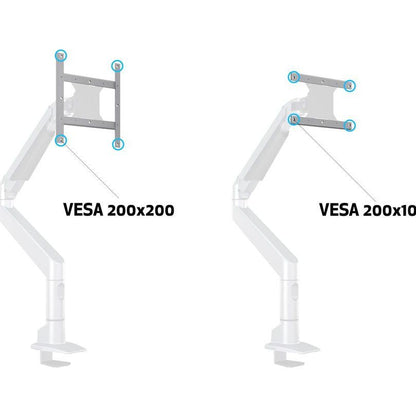 Light Gray Multibrackets M Gas Lift VESA Adapter 200x200