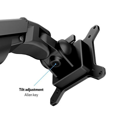 Dark Slate Gray Multibrackets M VESA Gas Lift Arm Dual Black HD