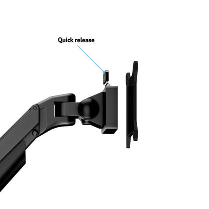 Dark Slate Gray Multibrackets M VESA Gas Lift Arm Dual Black HD