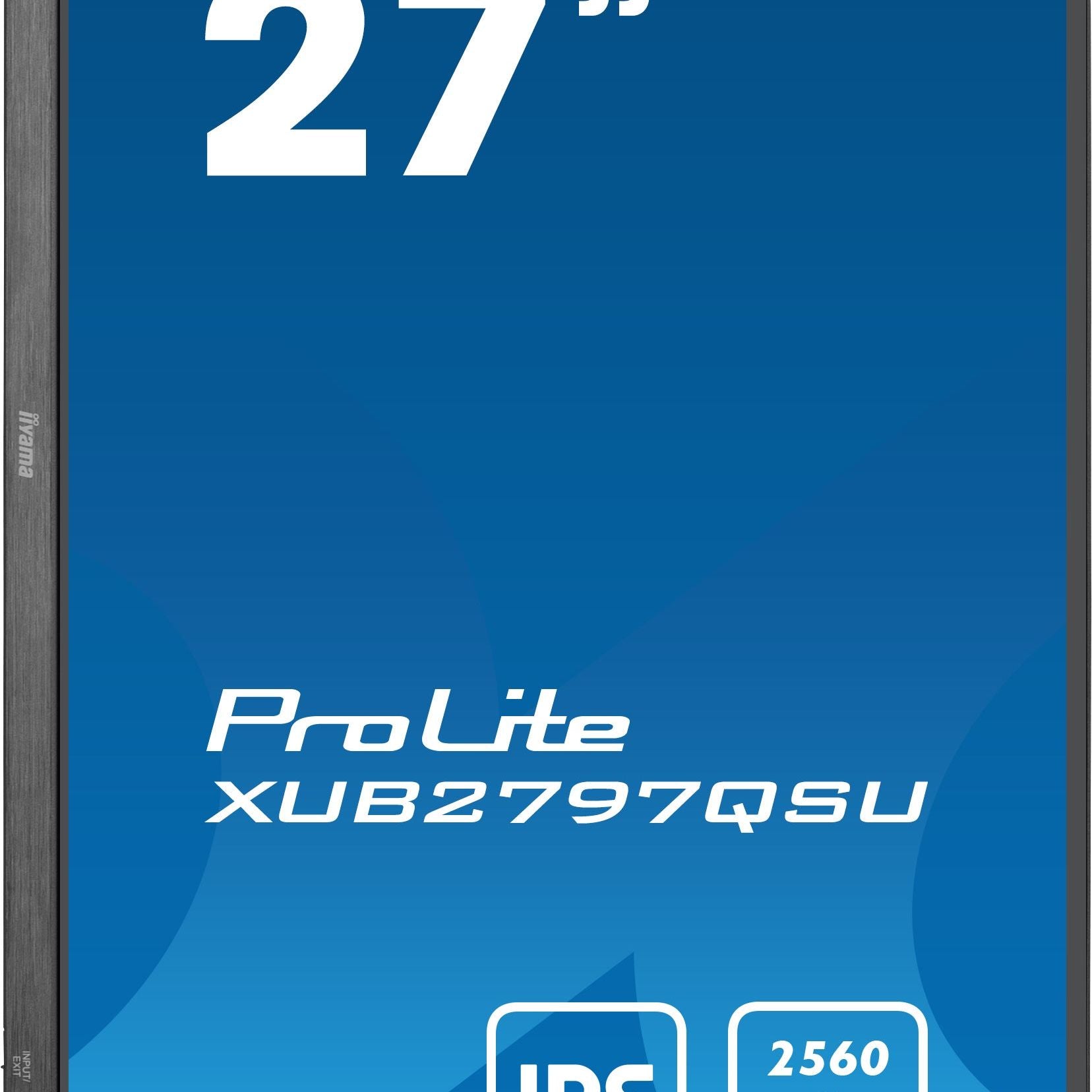 Dark Cyan iiyama ProLite XUB2797QSU-B2 computer monitor 68.6 cm (27") 2560 x 1440 pixels 4K Ultra HD LED Black