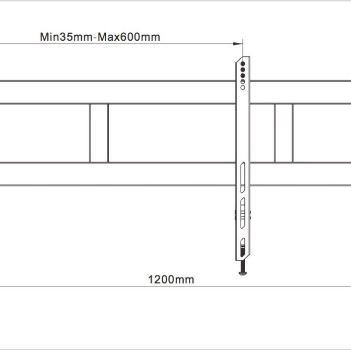 Light Gray Multibrackets M Universal Swing Arm 180 Degrees Large Black