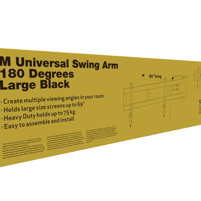Goldenrod Multibrackets M Universal Swing Arm 180 Degrees Large Black