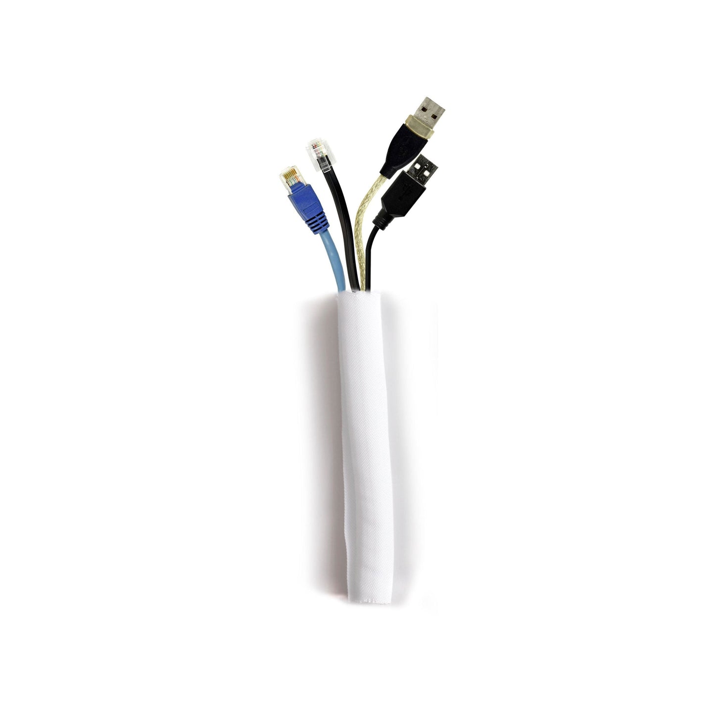 Light Gray Multibrackets M Universal Cable Sock Self Wrapping 25mm White 25m