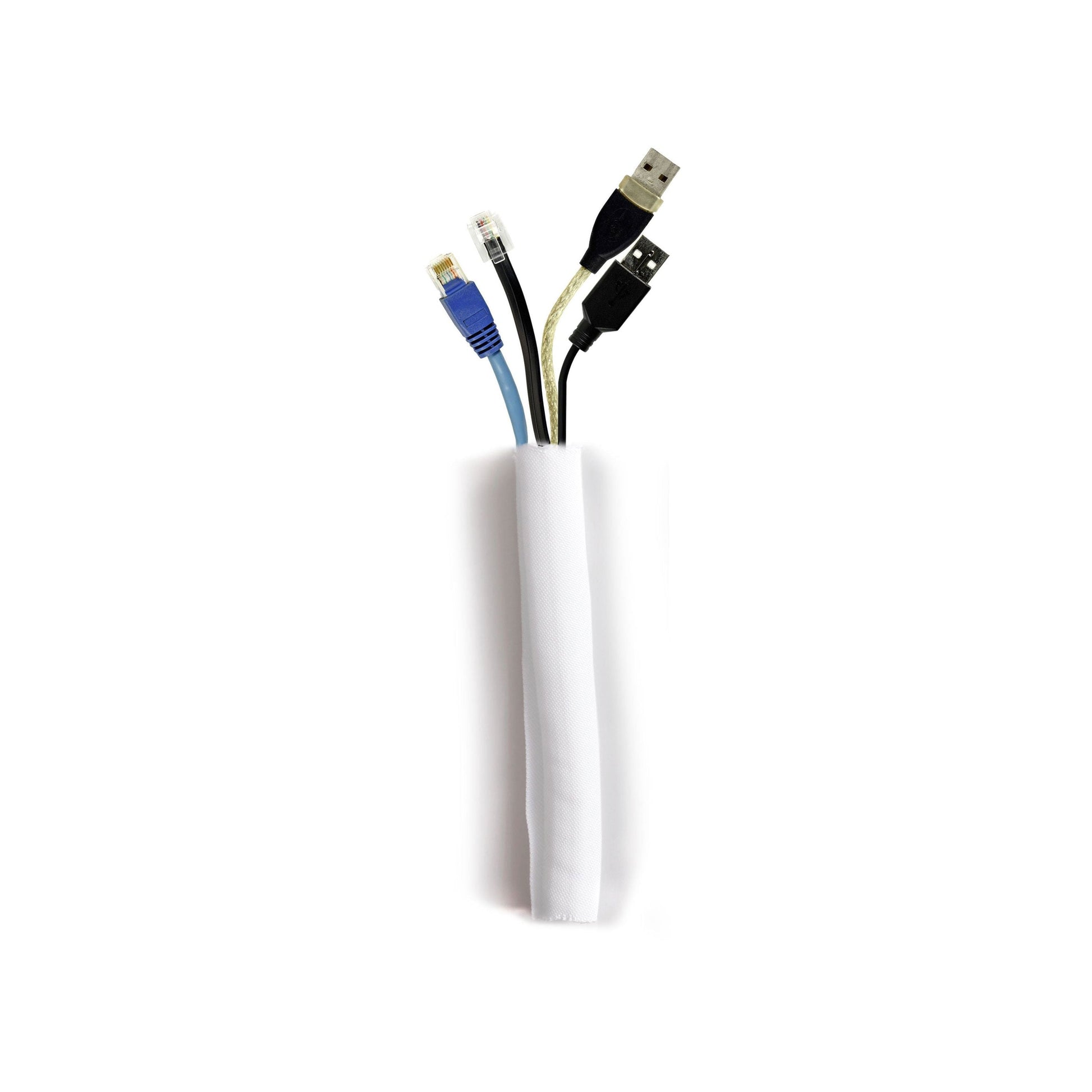 Light Gray Multibrackets M Universal Cable Sock Self Wrapping 25mm White 25m