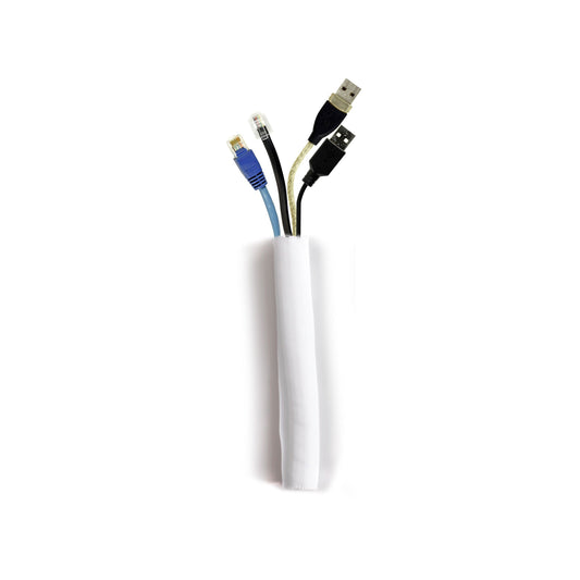 Light Gray Multibrackets M Universal Cable Sock Self Wrapping 25mm White 25m