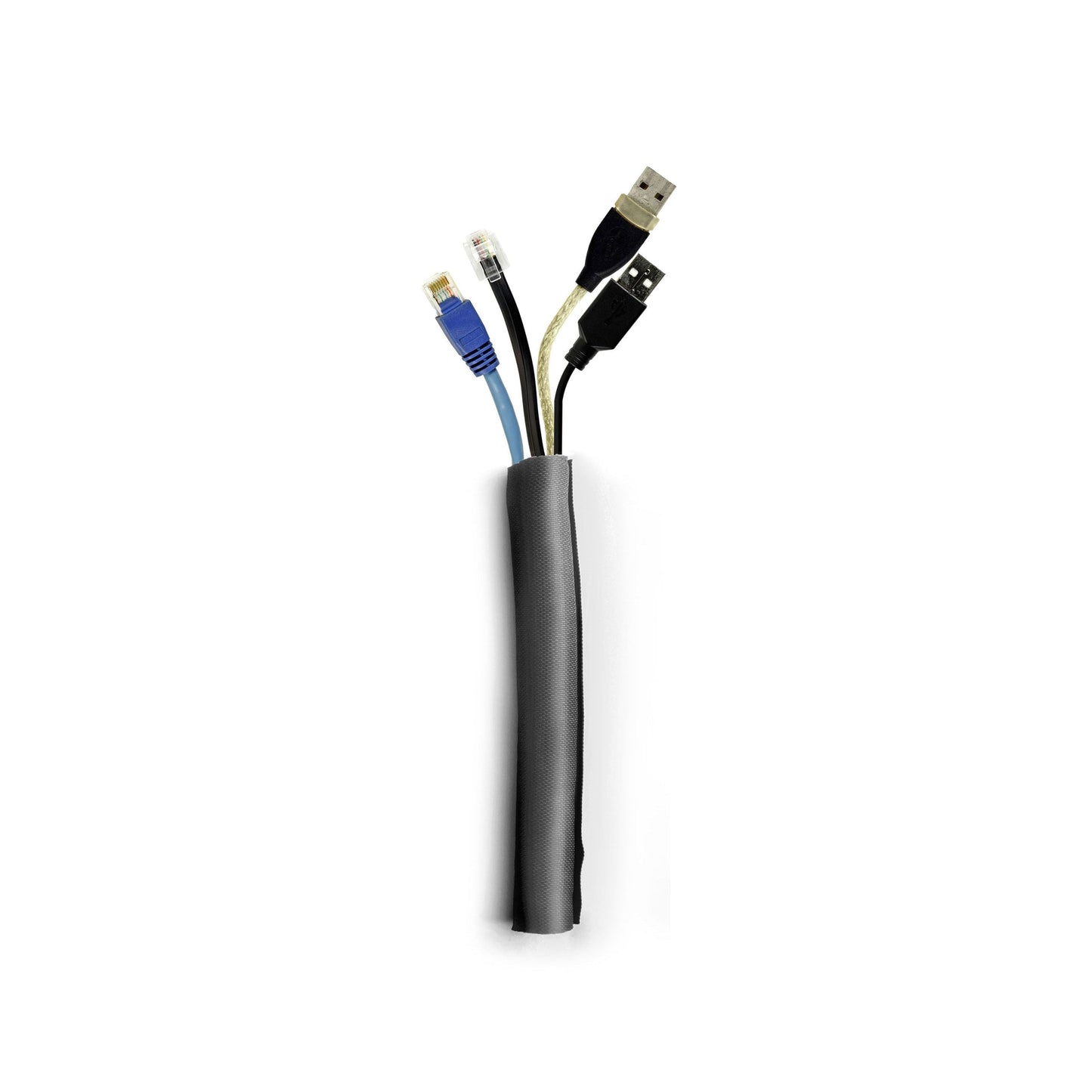 Light Gray Multibrackets M Universal Cable Sock Self Wrapping 25mm Black 25m