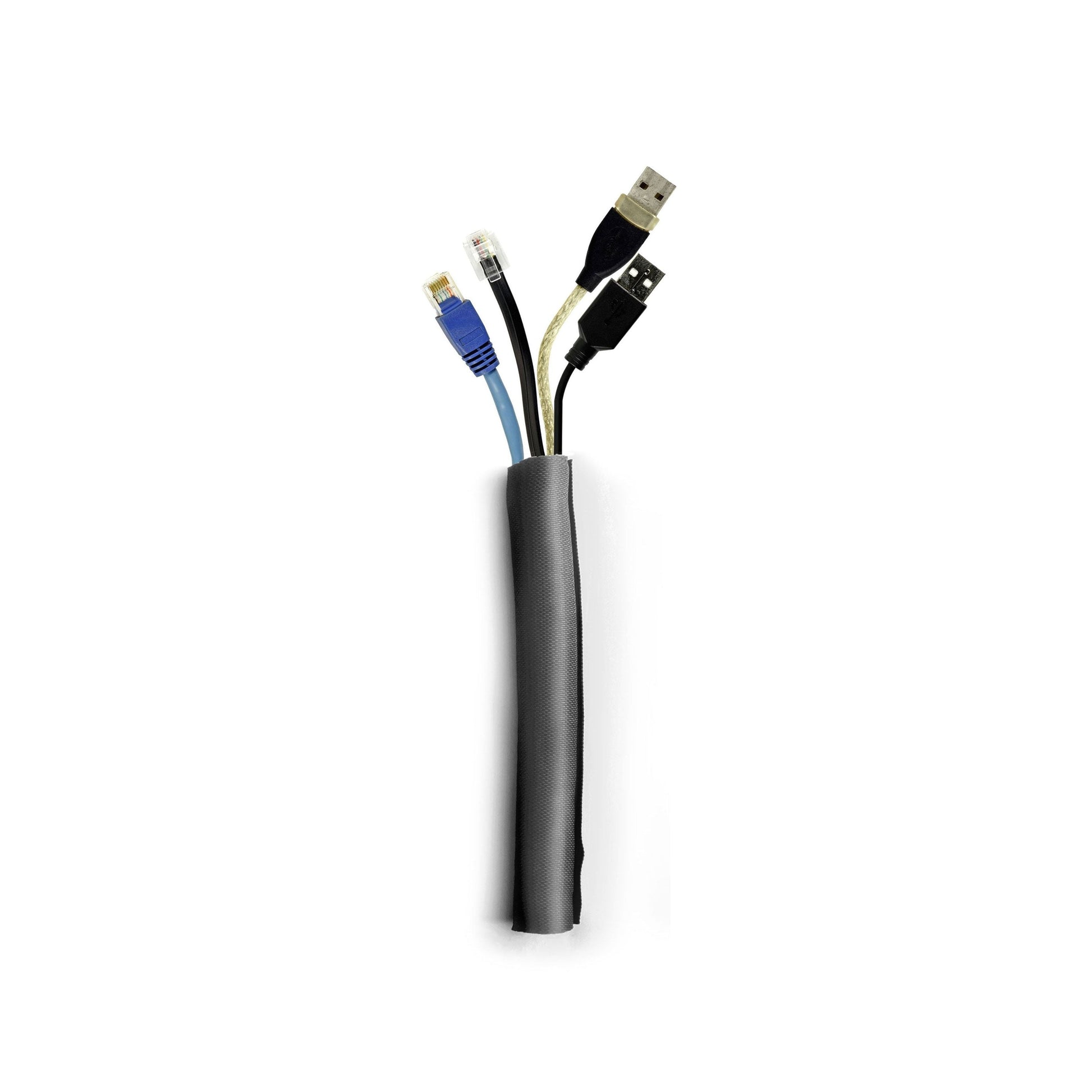 Light Gray Multibrackets M Universal Cable Sock Self Wrapping 25mm Black 25m