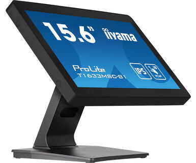 Dark Slate Gray iiyama ProLite T1633MSC-B1 computer monitor 39.6 cm (15.6") 1920 x 1080 pixels Full HD LCD Touchscreen Black