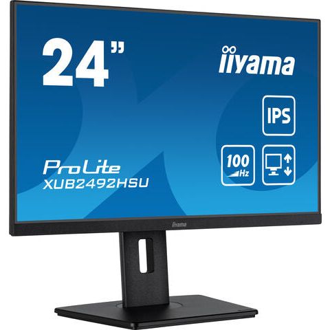 Dark Cyan iiyama ProLite XUB2492HSU-B6 24" IPS 100Hz Full HD Display with Height Adjust Stand