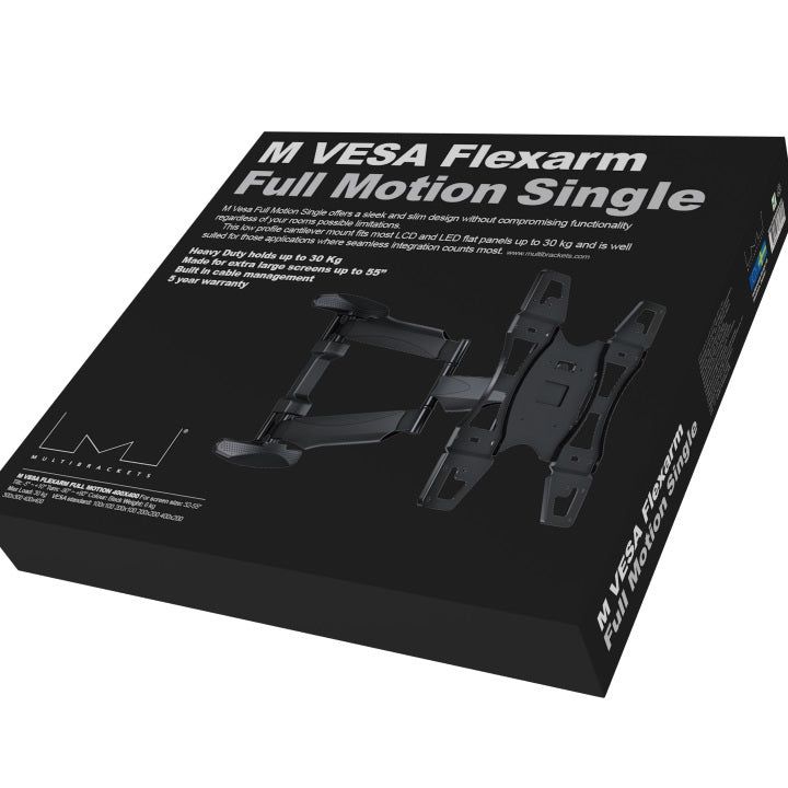 Black Multibrackets M VESA Flexarm Full Motion Single, 400x400