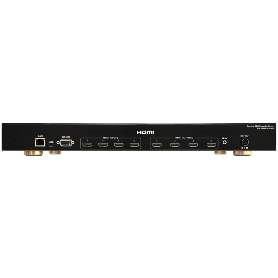 Black Aurora Multimedia ASP-442A 4x4 HDMI 2.0A Matrix 4K60Hz UHD