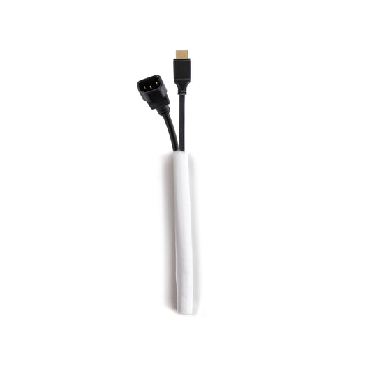 Light Gray Multibrackets M Universal Cable Sock Self Wrapping 10mm White 25m