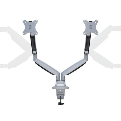 Light Gray Multibrackets M Deskmount Gas Spring Dual Silver