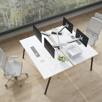 Rosy Brown Multibrackets M Deskmount Gas Spring Dual Silver