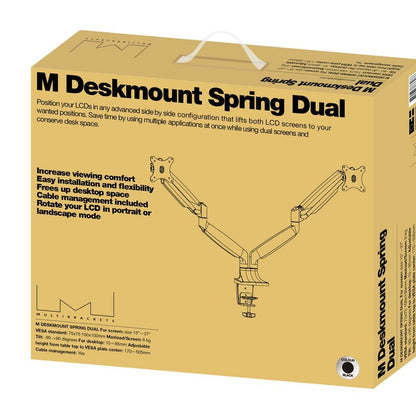 Dark Khaki Multibrackets M Deskmount Gas Spring Dual Black