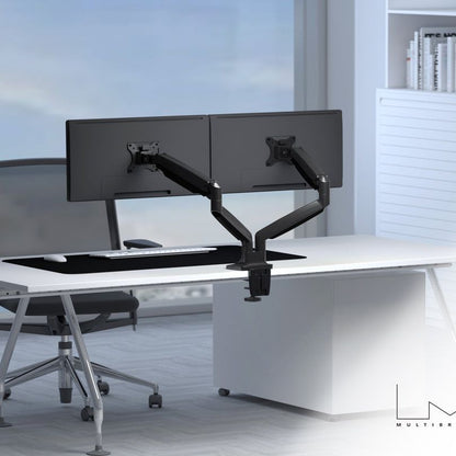 Dark Gray Multibrackets M Deskmount Gas Spring Dual Black