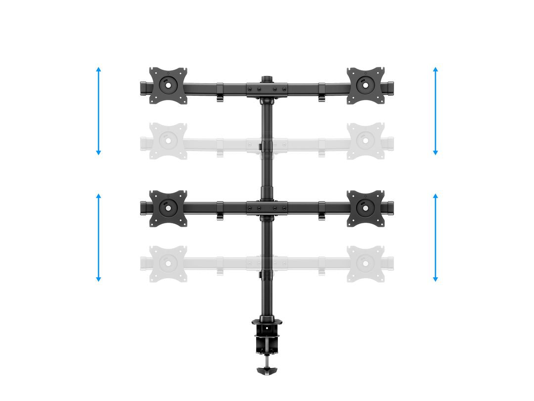 Light Gray Multibrackets M Deskmount Basic Quad